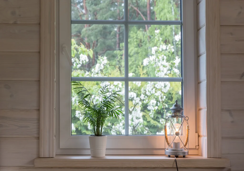 espacio de bienestar junto a la ventana