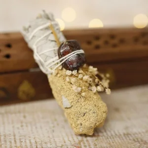 atado de salvia blanca palo santo y ámbar