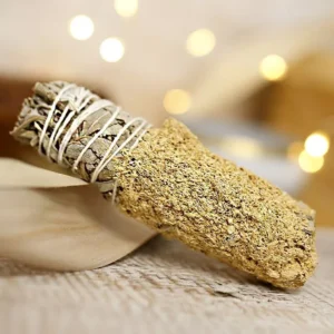 Atado de Palo Santo y Salvia Blanca (10 cm)