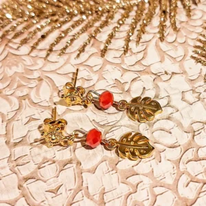 Pendientes Colgantes Hoja de Monstera