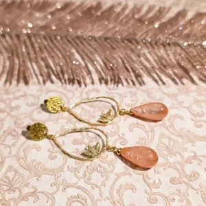 Pendientes Hoja y Lágrima Bañados Oro