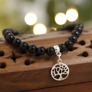 Pulsera de Ónix Negro Natural