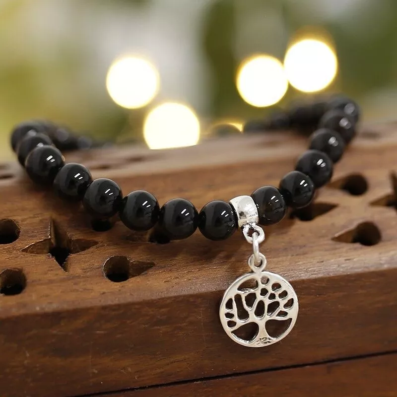 Pulsera de Ónix Negro Natural
