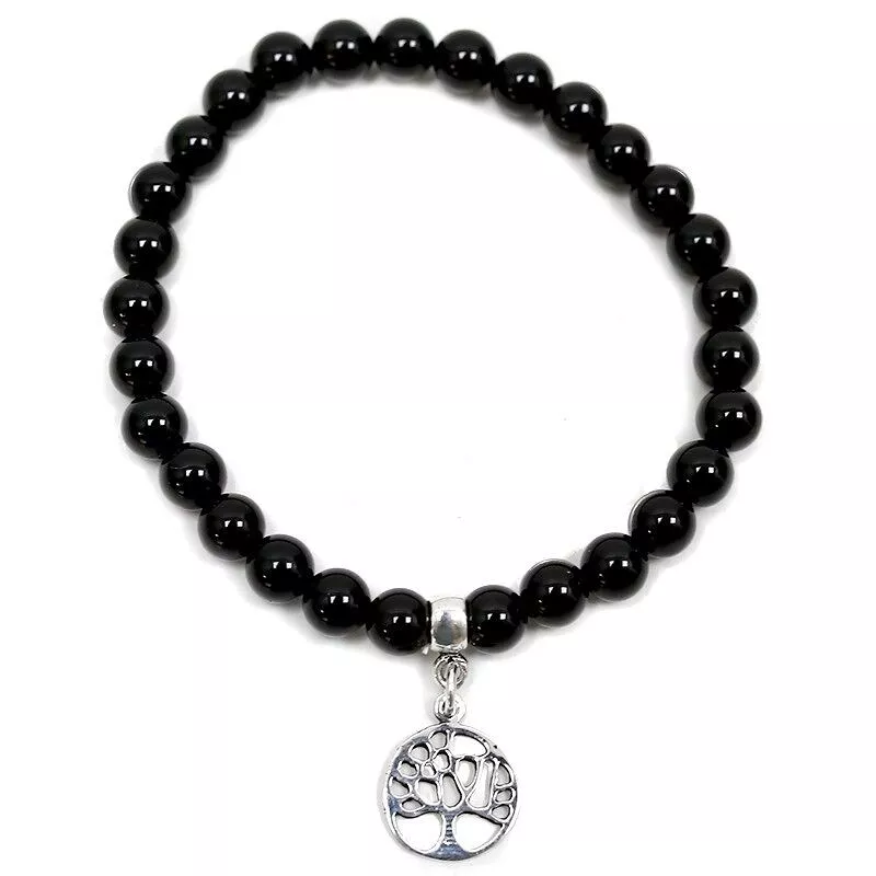 Pulsera de Ónix Negro Natural
