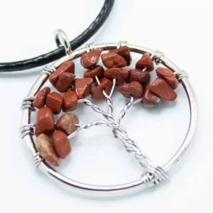 Collar Árbol de la Vida con Jaspe Rojo