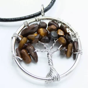 Collar Árbol de la Vida con Ojo de Tigre