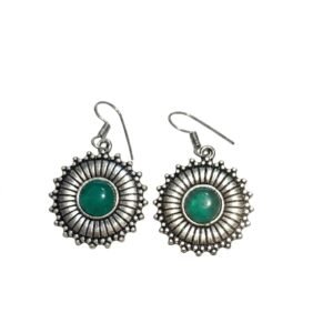 Pendientes circulares piedra mineral
