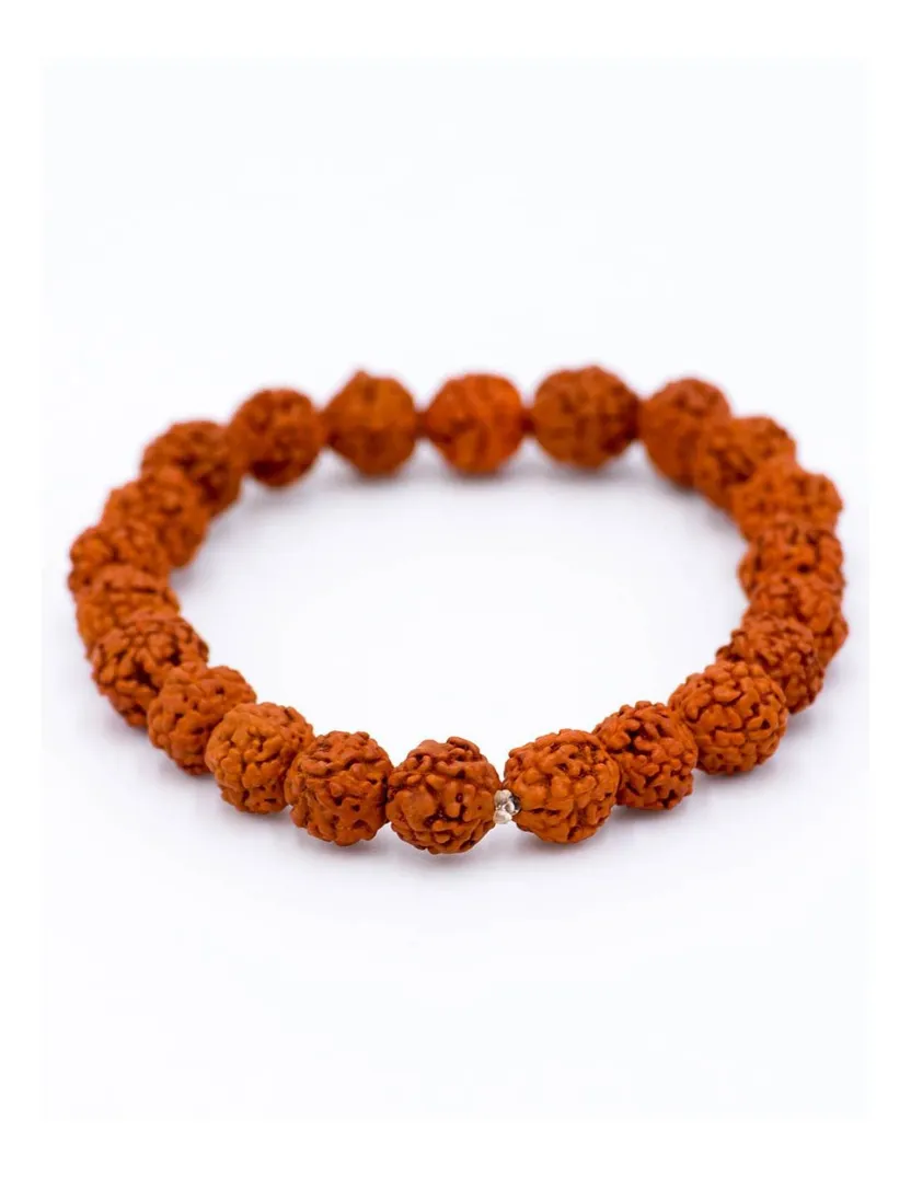 Pulsera Elástica de Semillas de Rudraksha
