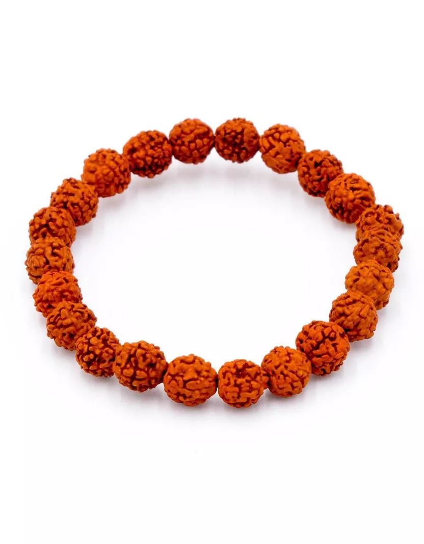 Pulsera Elástica de Semillas de Rudraksha