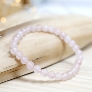 Pulsera de Cuarzo Rosa Natural Elviora