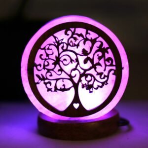 Lámpara de Sal del Himalaya Árbol de la Vida USB