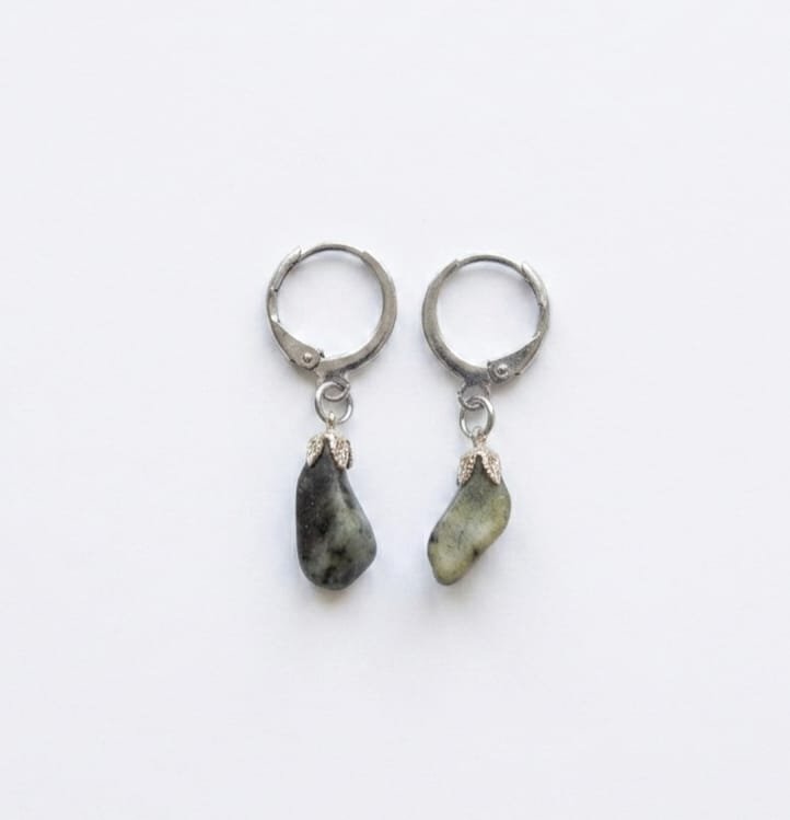 Pendientes de Piedra Natural Amazonita