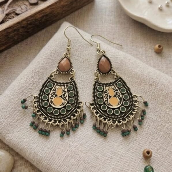 pendientes-boho-etnicos-bronce