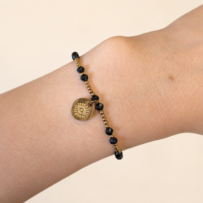 Pulsera Espinela Negra Ojo Protector: 5 Beneficios de Anclaje