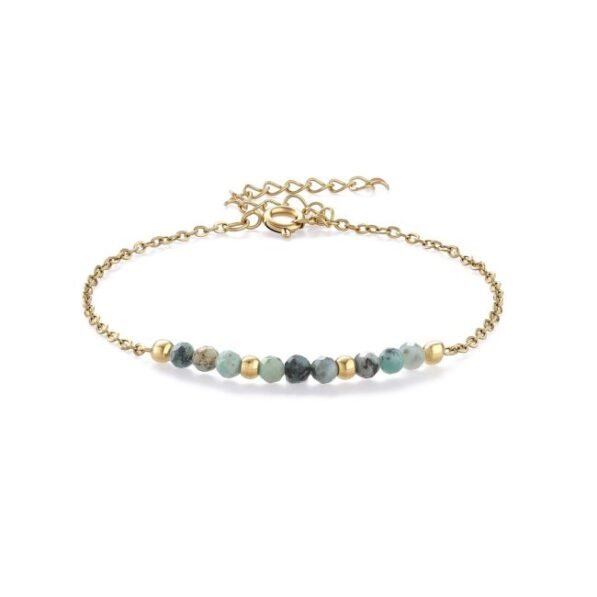 pulsera-turquesa-africana-facetada-acero-inoxidable
